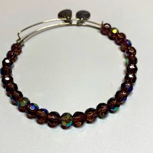 3/$20 Alex and Ani shiny purple multi beaded bracelet